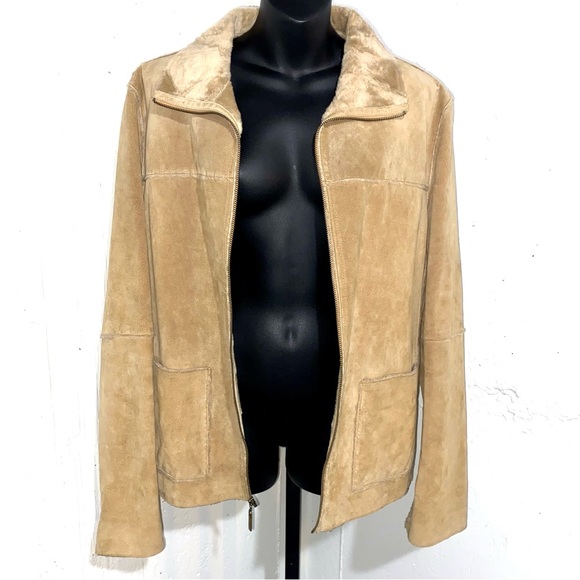 Vintage Winlit Genuine Leather Suede Jacket Women's Large - Picture 2 of 10